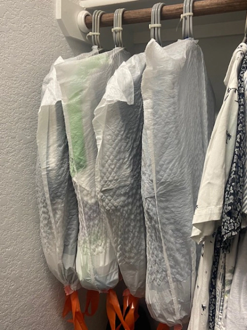 hanging clothes